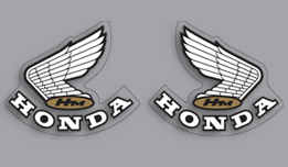 Reproduction honda motorcycle decals emblems #7