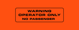 1976 CT90 operator only decal