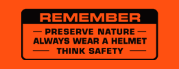 1976 CT90 helmet warning decal