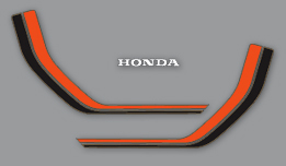 1979 Honda CB750F Silver rear cowl decal set