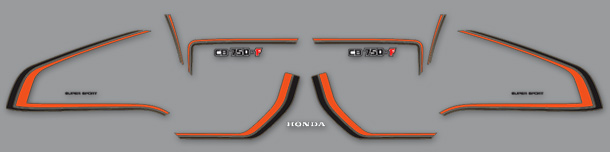 1979 Honda CB750F Silver decal set