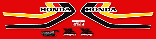 1979 Honda XL250S decal set