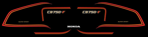 1980 Honda CB750F complete decal set