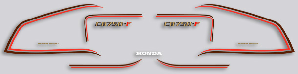 1980 Honda CB750F complete decal set