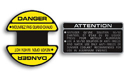 1981-82 Honda CR125R warning decals