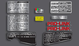 1982 Honda CBX Warning & Service Label Set