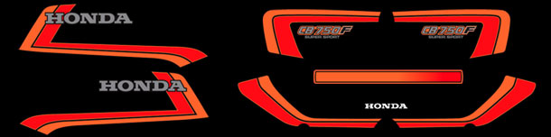 1982 Honda CB900F complete decal set