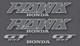 Honda hawk decals #5