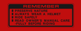 1982 CT110 Remember - Presere Nature Decal