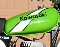 1975 Kawasaki KX250 tank