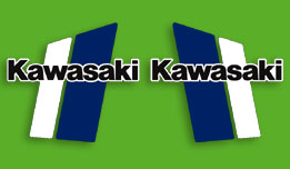 1980-1981 Kawasaki KX125 fuel tank decals