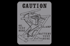 H2B & H2C Caution Battery Decal