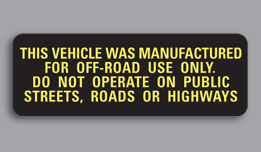 Rickman Off Road Warning Decal