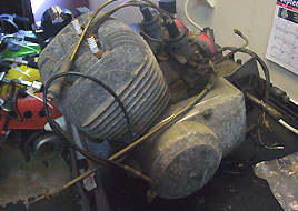 1968 Suzuki TC250 crusty motor