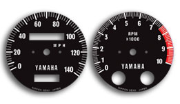 Yamaha XS650 gauge faces