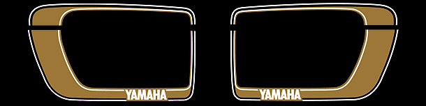 1975 Yamaha XS650 saddle bag decals