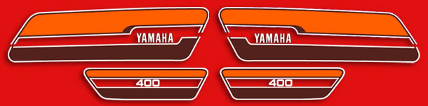 1976 Yamaha RD400C decal set