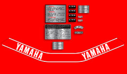 1978 Yamaha Chappy complete decal set Euro