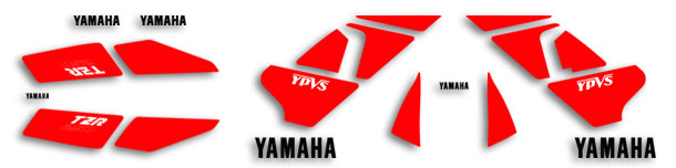 1988 Yamaha TZR250 complete decal set